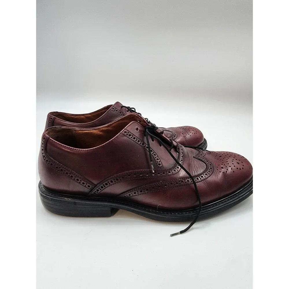 Florsheim Mens Burgundy Leather Wingtip Brogue Oxford Dress Shoes Size 10